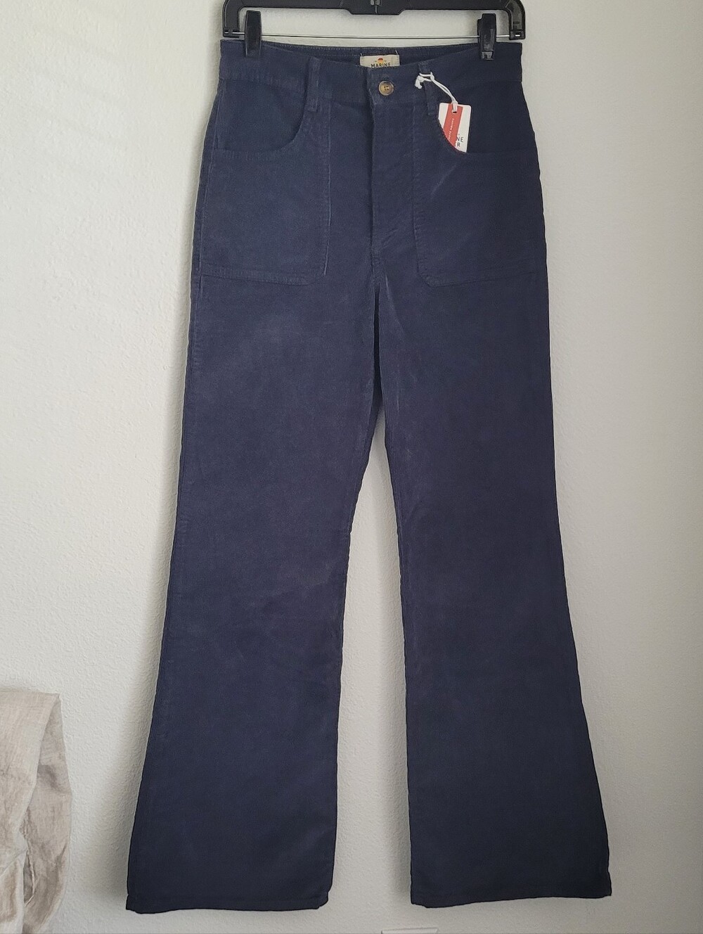 Marine Layer India Ink Bridget Corduroy Flare Pants Size 6 Festival 70s Boho